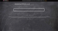 Desktop Screenshot of blog.pioneeringsoftware.co.uk